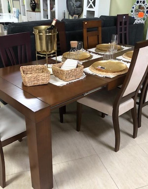 Conjuntos mesas y sillas comedor en Alicante  Muebles Valencia ® Acabado  Azabache HG Robles